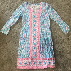 Lilly Pulitzer Pink and Blue Patterned Dress
